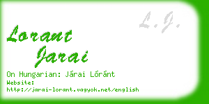 lorant jarai business card